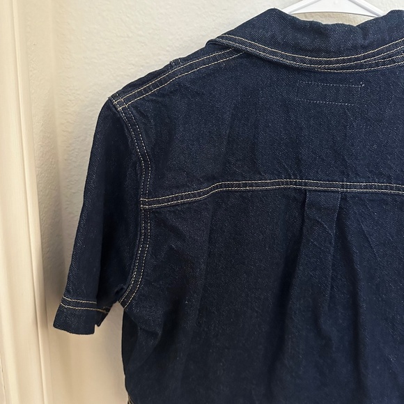 ZARA 1975 Cropped Denim Shirt - Picture 6 of 8